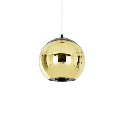 Gold 1-Light Glass Globe